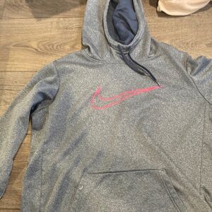 Nike Gray and Pink Women's Sweater